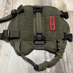 OneTigris Tactical Dog Harness - Size Small Green