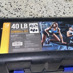 Adjustable Dumbbell Set 40 Pounds