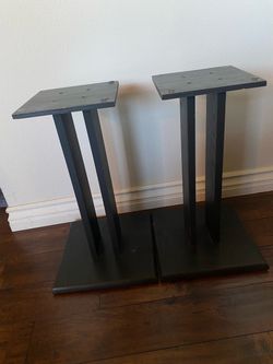 20” Pair of Wooden Speaker Stands Sturdy
