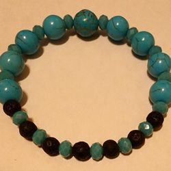 Lava  &  Turquoise Bracelet