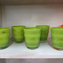 Dansk Rio Glasses Lime Set Of 5