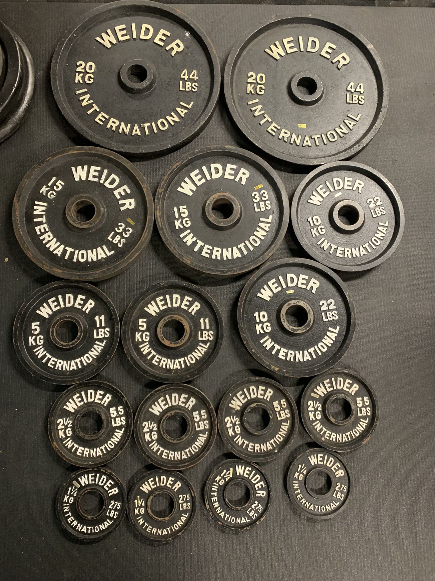 Weider Olympic International 253 LBS Weight Plate Set
