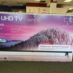 LG 55 4K TV Open box and warranty L84