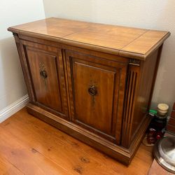 Mid Century Flip Top Server Cabinet