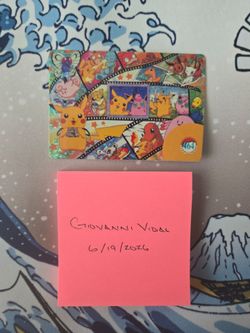 1999 Vintage Pocket Monsters Vending Prism - Film Pattern Pikachu Mew #464