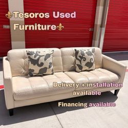Cheteau genuine leather sofa