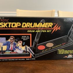 1990 Electronic Desktop Drummer Drum and Pen Set NEW!