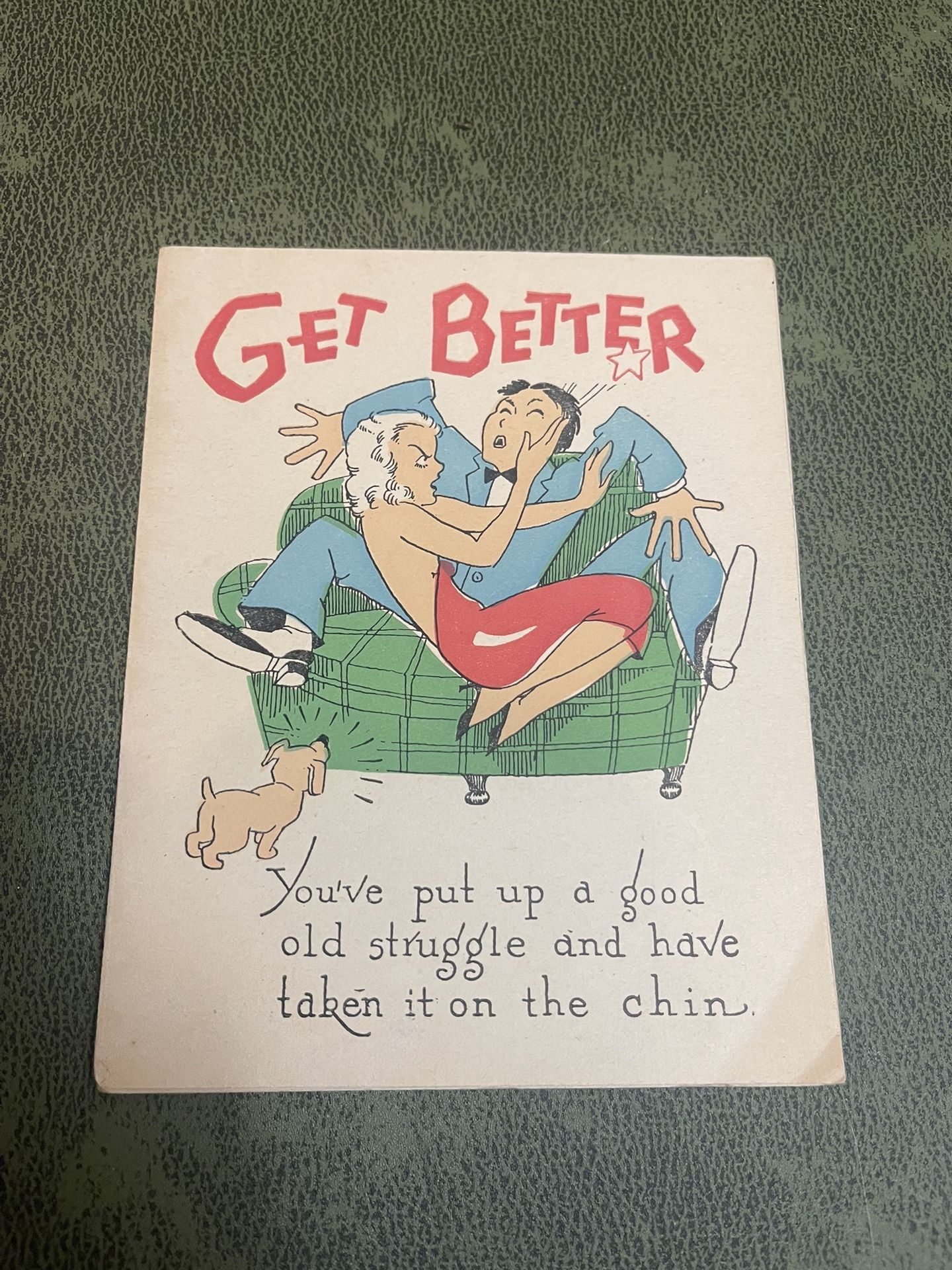 vintage novelty “get better” greeting card
