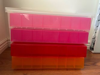 Colorful storage bins