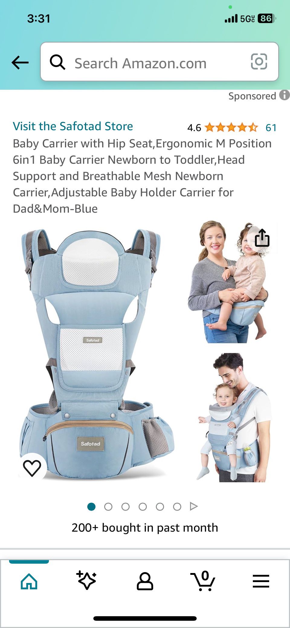 New Baby Carrier With Hip Seat 6 In1 Carrier 
