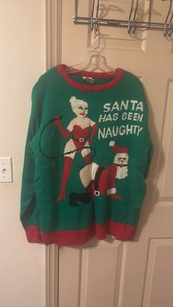 Santa Has Been Naughty Ugly Christmas Sweater extra large