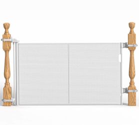 Retractable Baby and Pet Gate with No-Drill Banister Mount