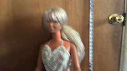 3 foot tall childrens doll in wedding gown
