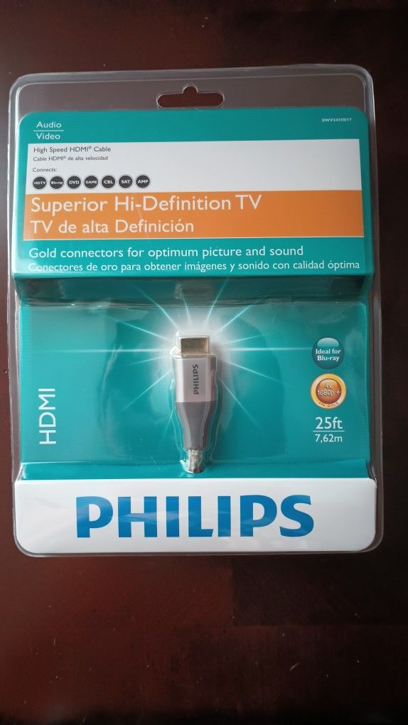Philips Shielded HDMI Gold Plated Cable 25 Feet
