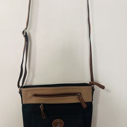 Black And Brown Two Tone , Cross Body Bag 