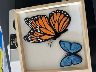 Monarch butterfly and/ or blue morpho