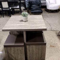Small Table With Storage Seats (New)