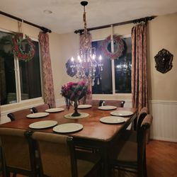Breakfast Nook Bar Table with 8 Chairs 