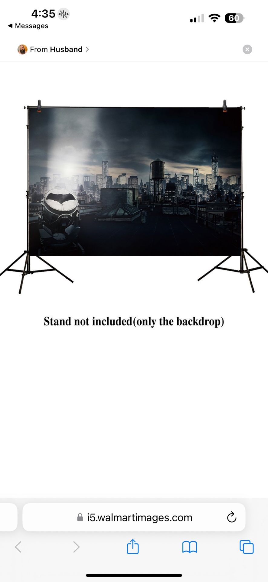 Batman backdrop (Gotham City) Black White And Grey/7x5ft