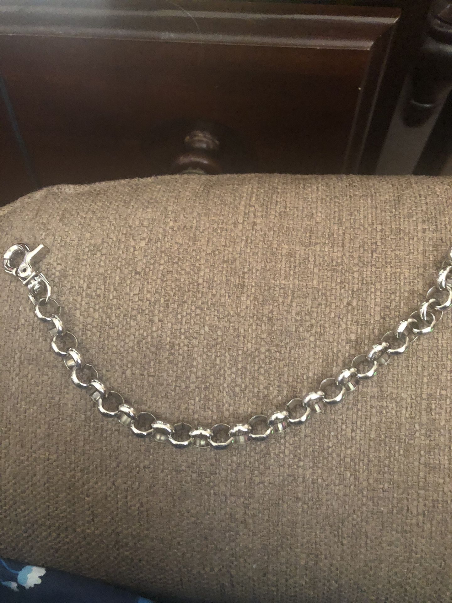 Sterling silver link bracelet 8”