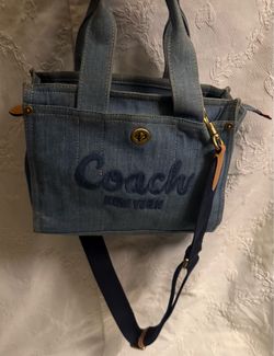 Coach New York Denim Mini Tote Bag