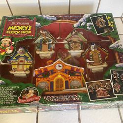 Vintage MR CHRISTMAS Disney MICKEY'S CLOCK SHOP 1993 