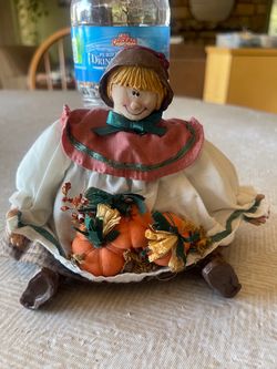 Fall Harvest Girl Figurine Doll