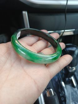 Certified Icy Deep Green Jade Jadeist Bangle Size 58_60mm