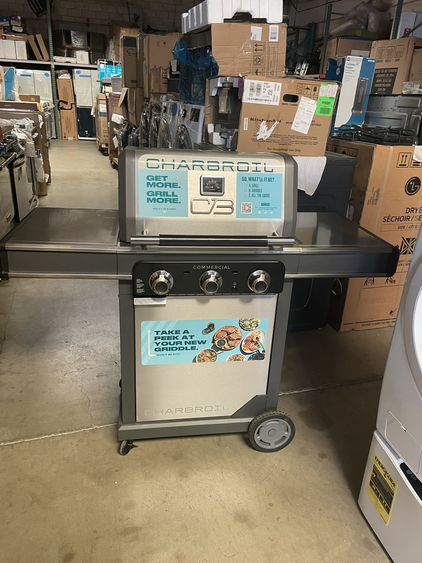 Bbq Grill 2/1 Infrared Charbroil Stainless Steel 