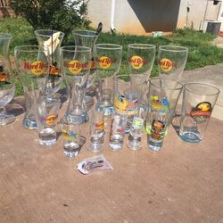 Vintage Hardrock Cafe and Margaritaville Bar Glasses MAkE OFFER