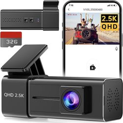 Dash Cam WiFi 2.5K 1440P Front Dash Camera for Cars, E-YEEGER Car Camera Mini Dashcams with App