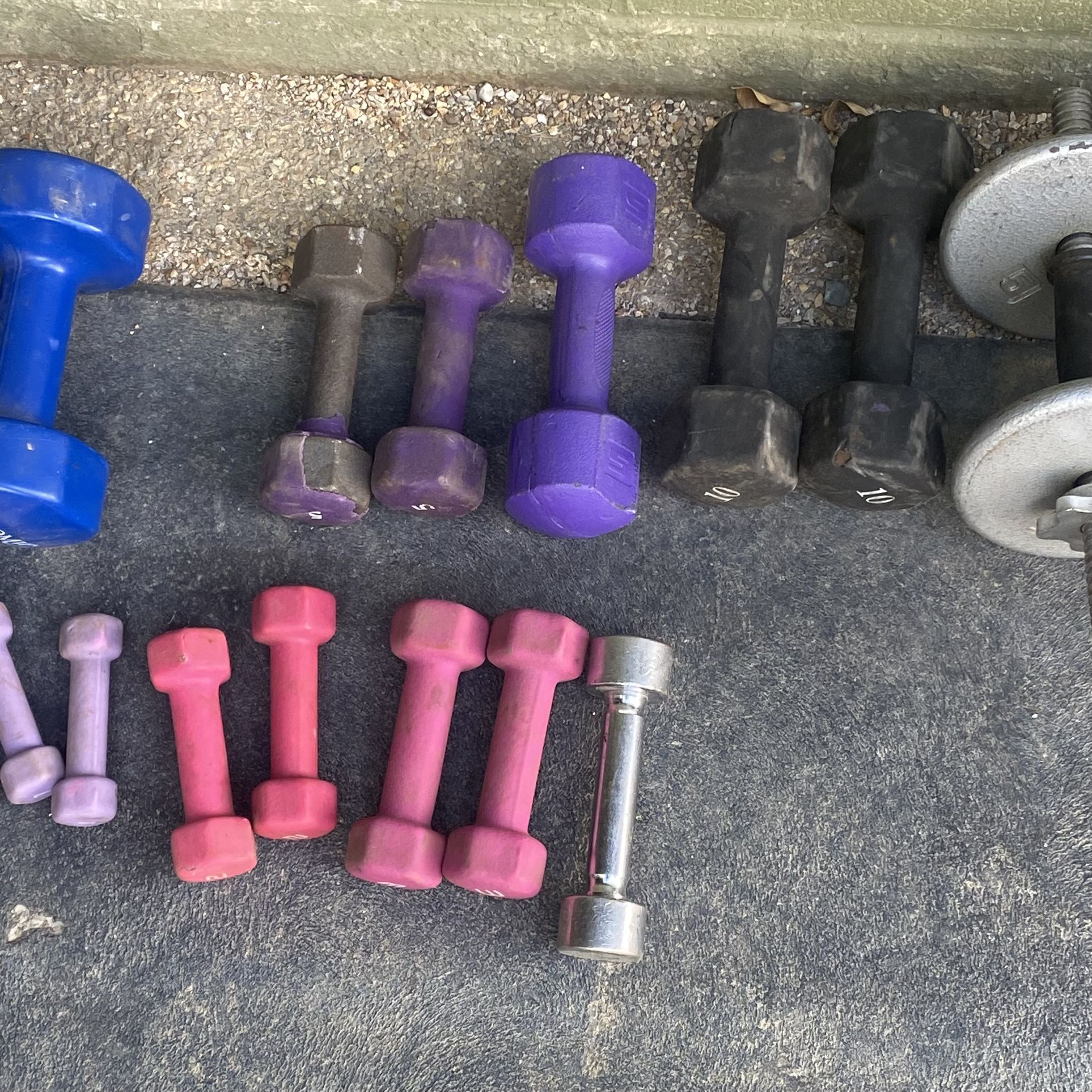 Weight Set Lot home gym Exercise Workout 