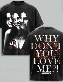 Obsession black tee with graphic print 