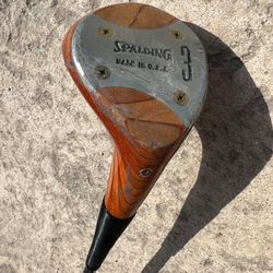 Spalding Match Play Laminated Maple Wood Driver 3 Golf Club