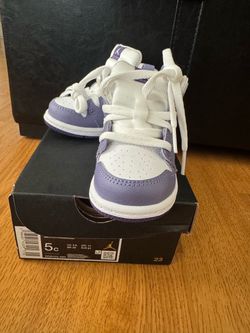 Jordan 1 Toddler Sneakers Purple White Size 5C