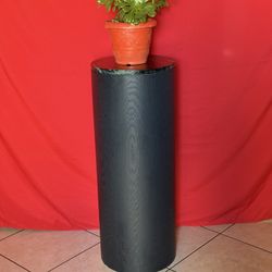 Black Wooden Side / Plan Stand Pedestal Table