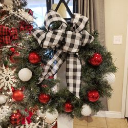 Plaid Christmas Wreath