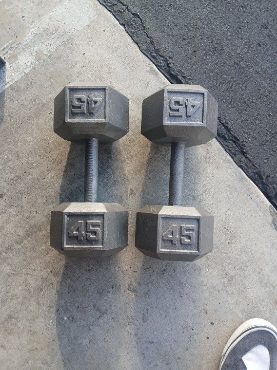 Weights Metal 45 Lb Pair