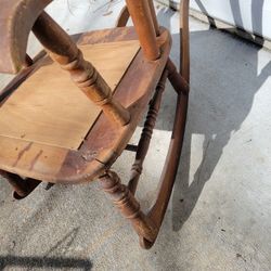 Antique Solid Wood Rocking Chair
