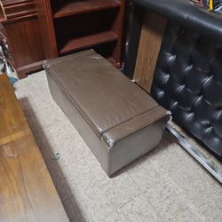 Leather Ottoman 