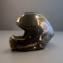 “Like New- ZERO CRASHES” Scorpion EXO-R420 Sugarskull Full Face Helmet Size S