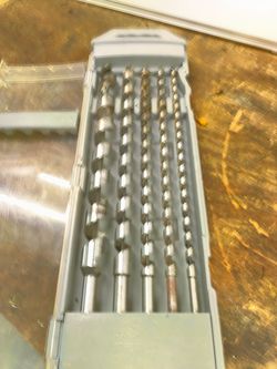 Long Auger Drill Bit Set with Case