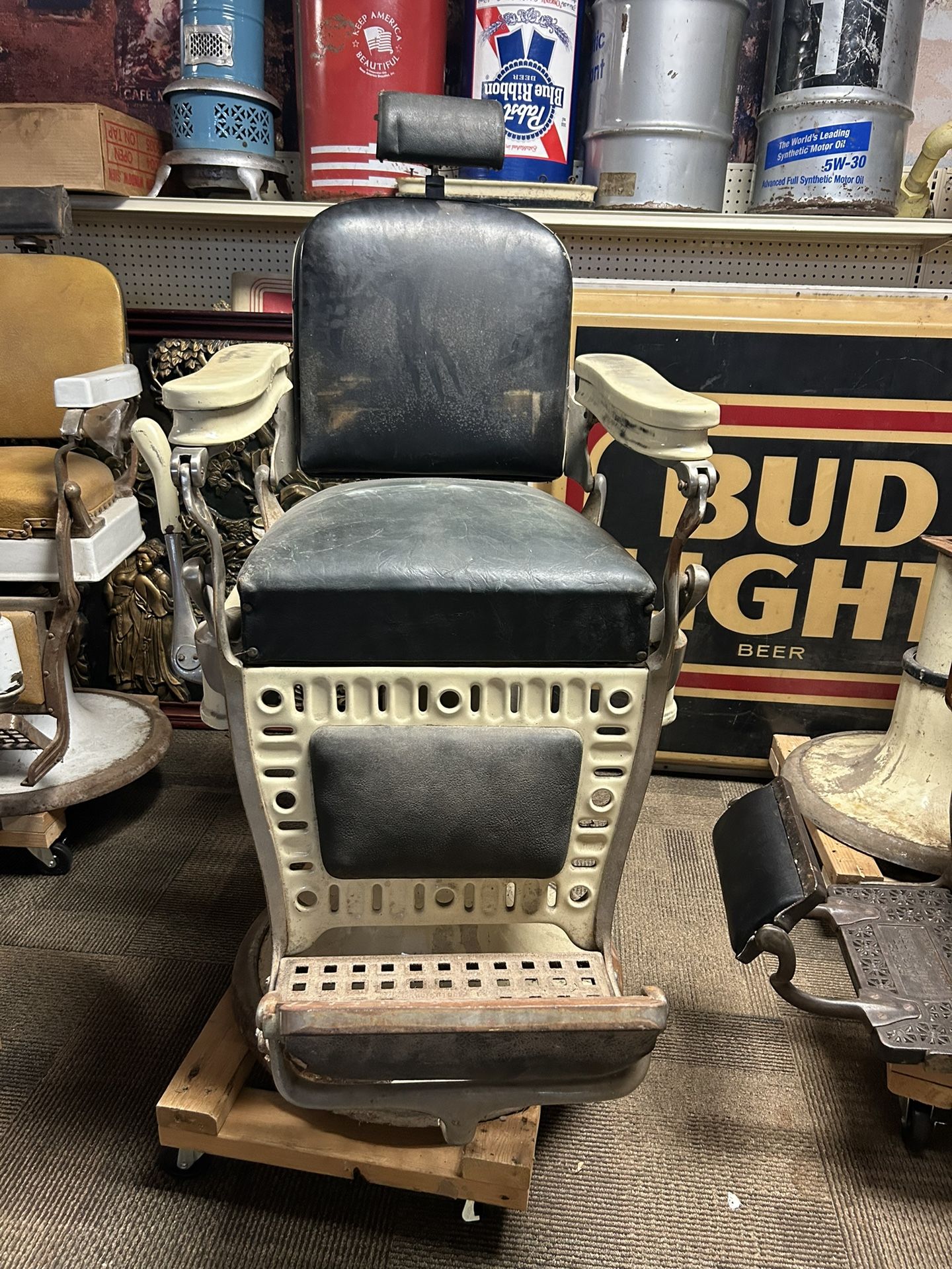 Antique Emil J. Paidar Barber Chair Porcelain Finish