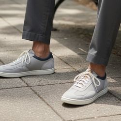 NEW Olukai Punini Gray Sneakers Mens Size 9.5  Convertible Mesh & Suede  NWT