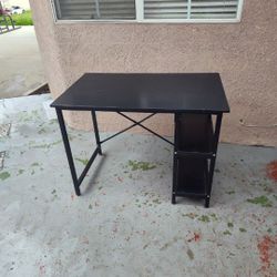 Black Desk With Book/ Printer Storage