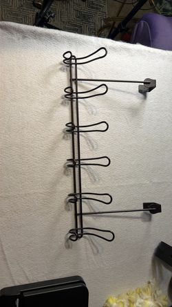 Metal Wall-Mount Tie/Belt Rack Organizer