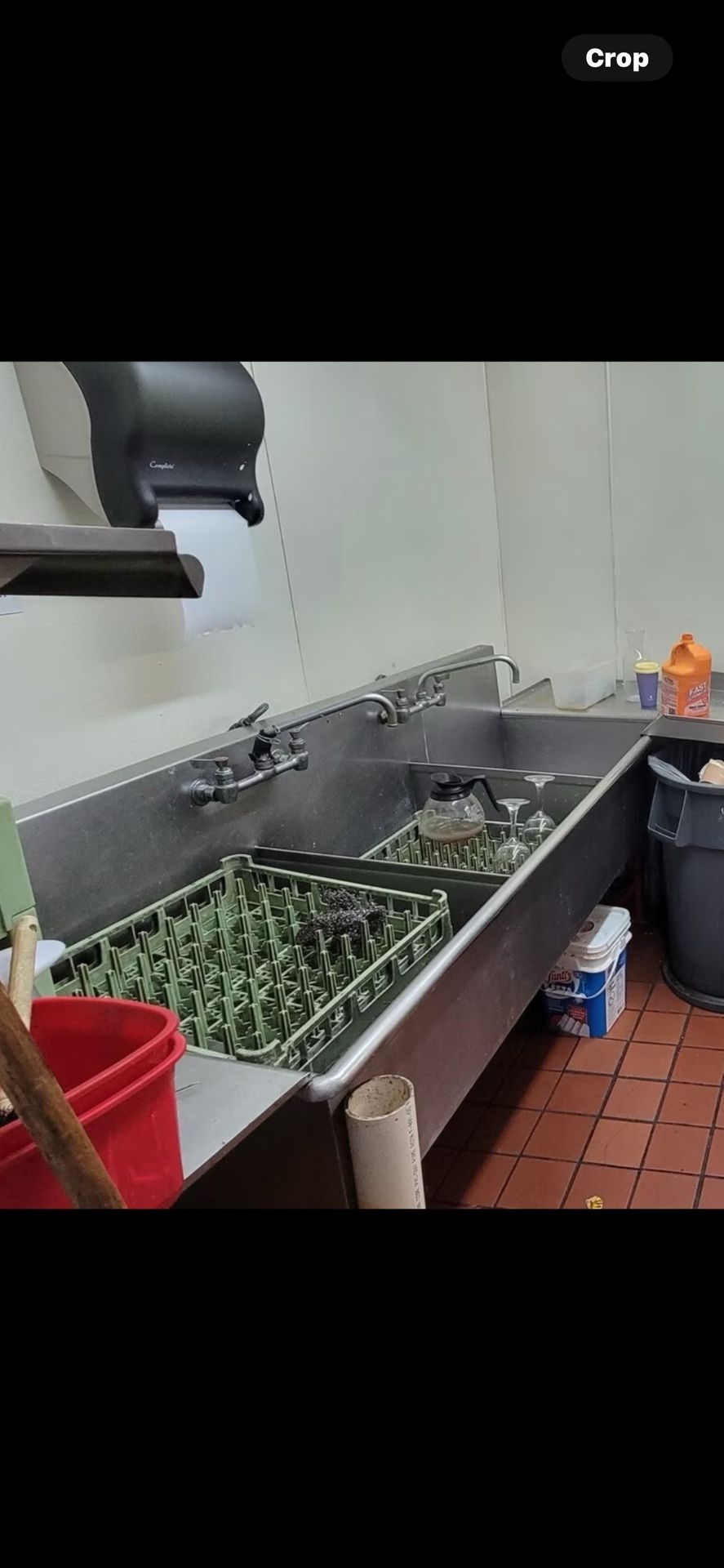 3 COMPARTMENTS STAINLESS STEEL RESTAURANT SINK