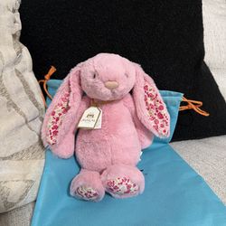 AUTHENTIC Jellycat Blushkin Blossom Luxe Bunny- NWT Dust Bag  Soft 💗