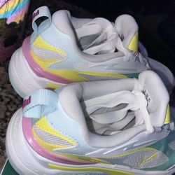 puma rs fast pop glitch jr white lemon sherbert Junior Size 7 Us 