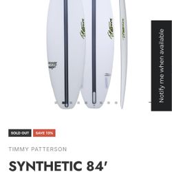 6' TPATTERSON Synthetic 84 Epoxy Surfboard Brand New Prices Firm Cash Only
